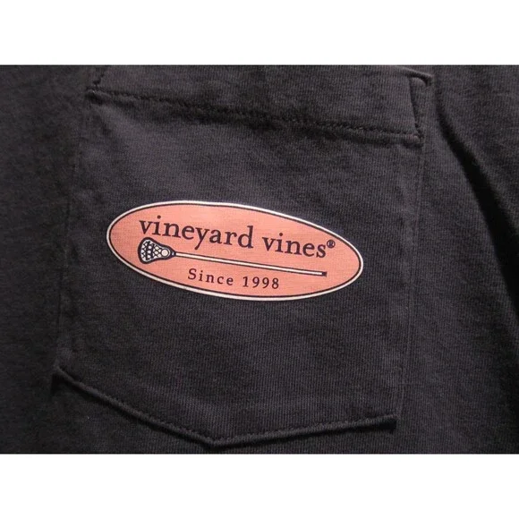 Vineyard Vines Lacrosse Long Sleeve T-Shirt Blue Size Large 100% Cotton - Picture 3 of 5